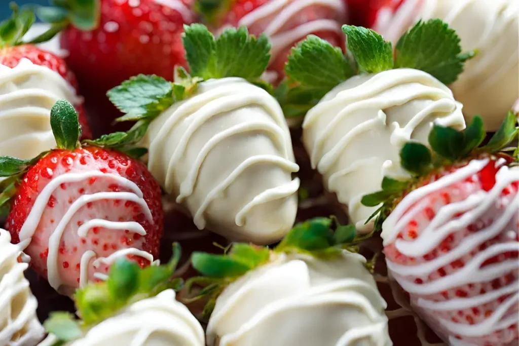 white chocolate covered strawberries