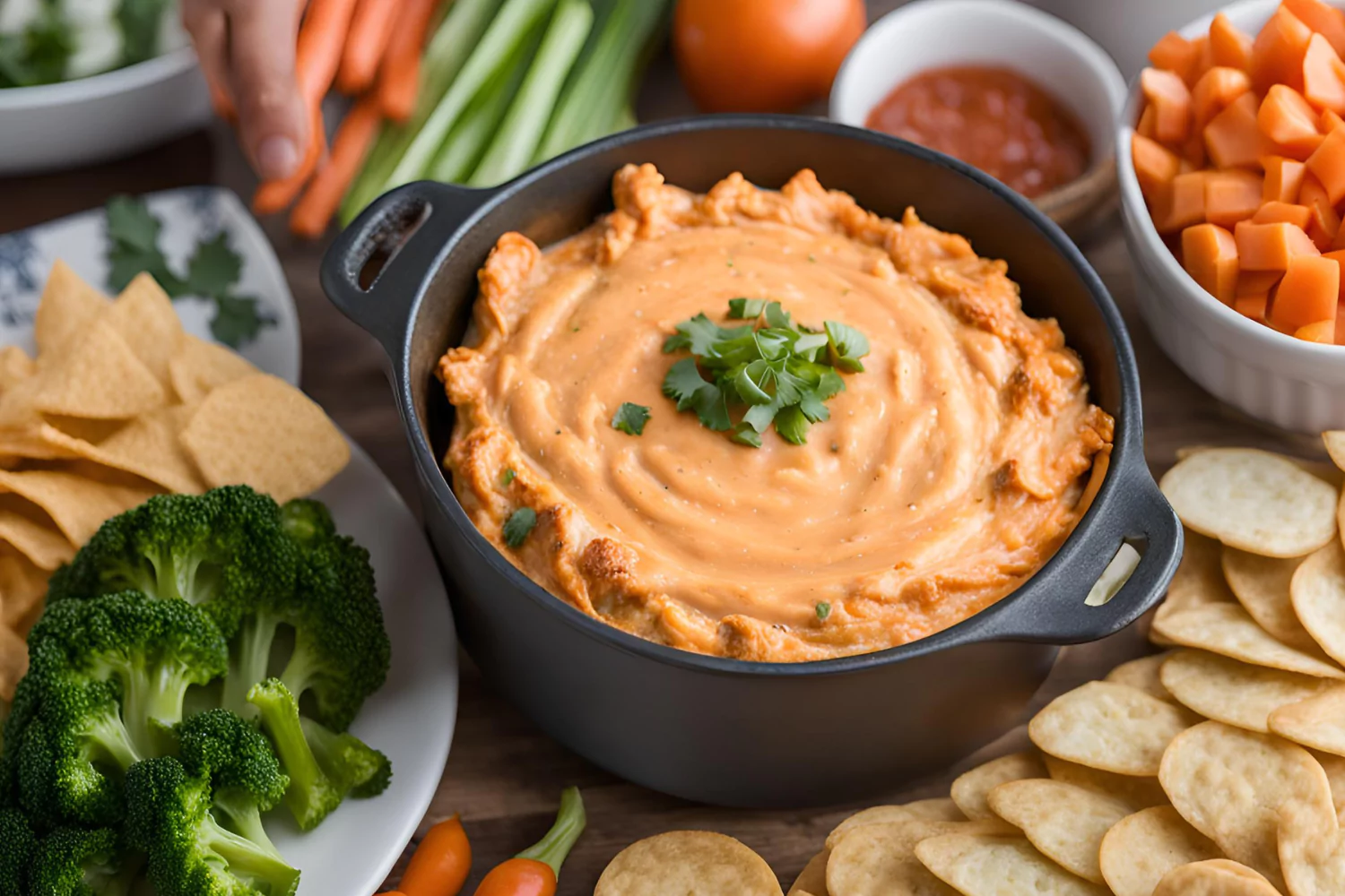 What goes good with buffalo chicken dip?