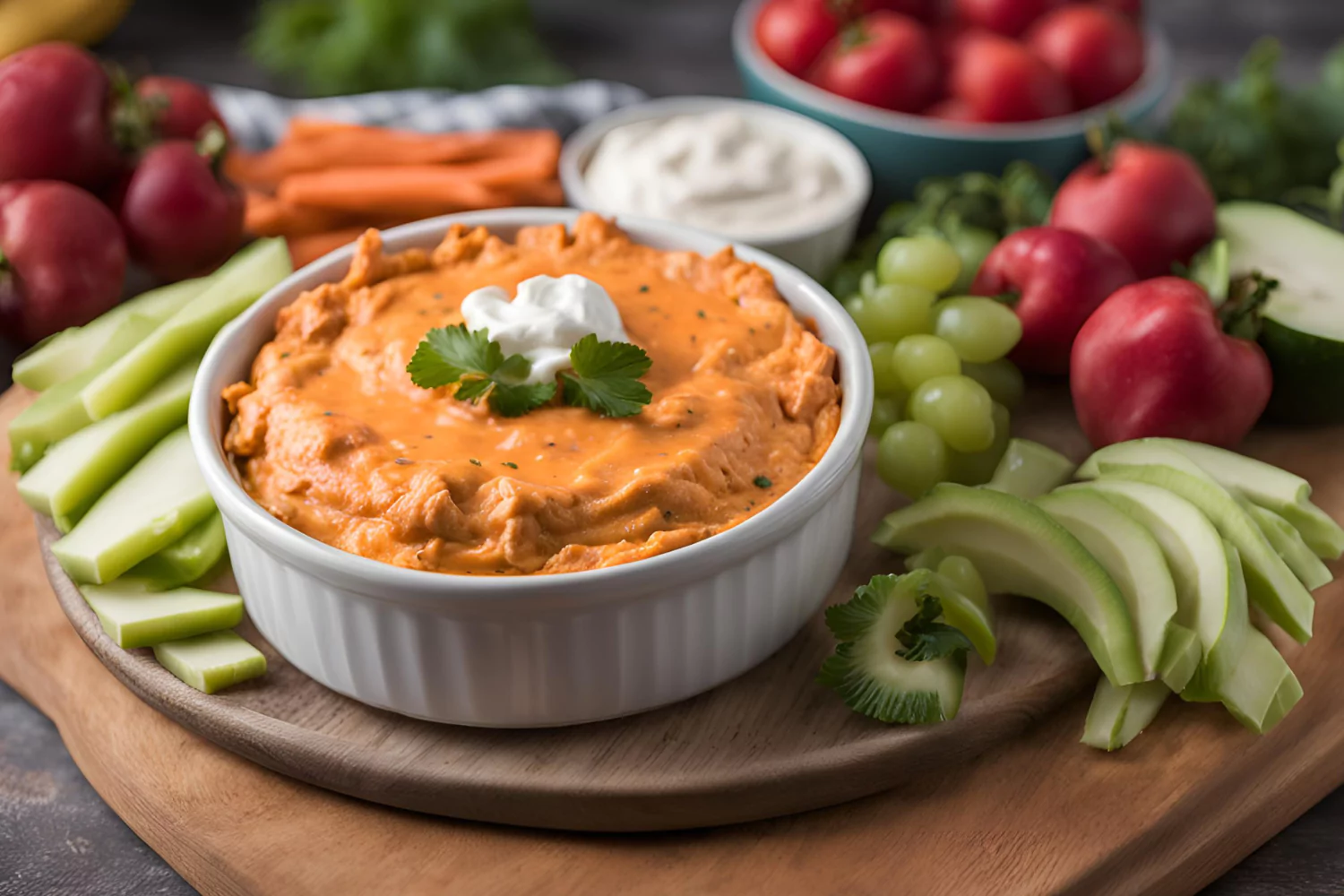 What goes good with buffalo chicken dip?