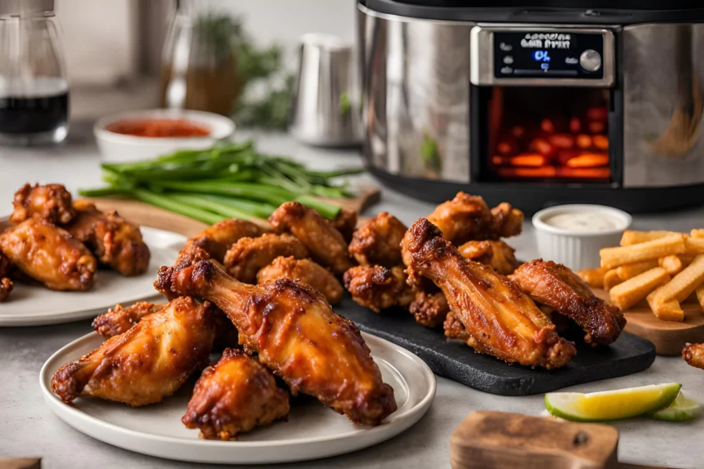 how long to air fry frozen chicken wings?