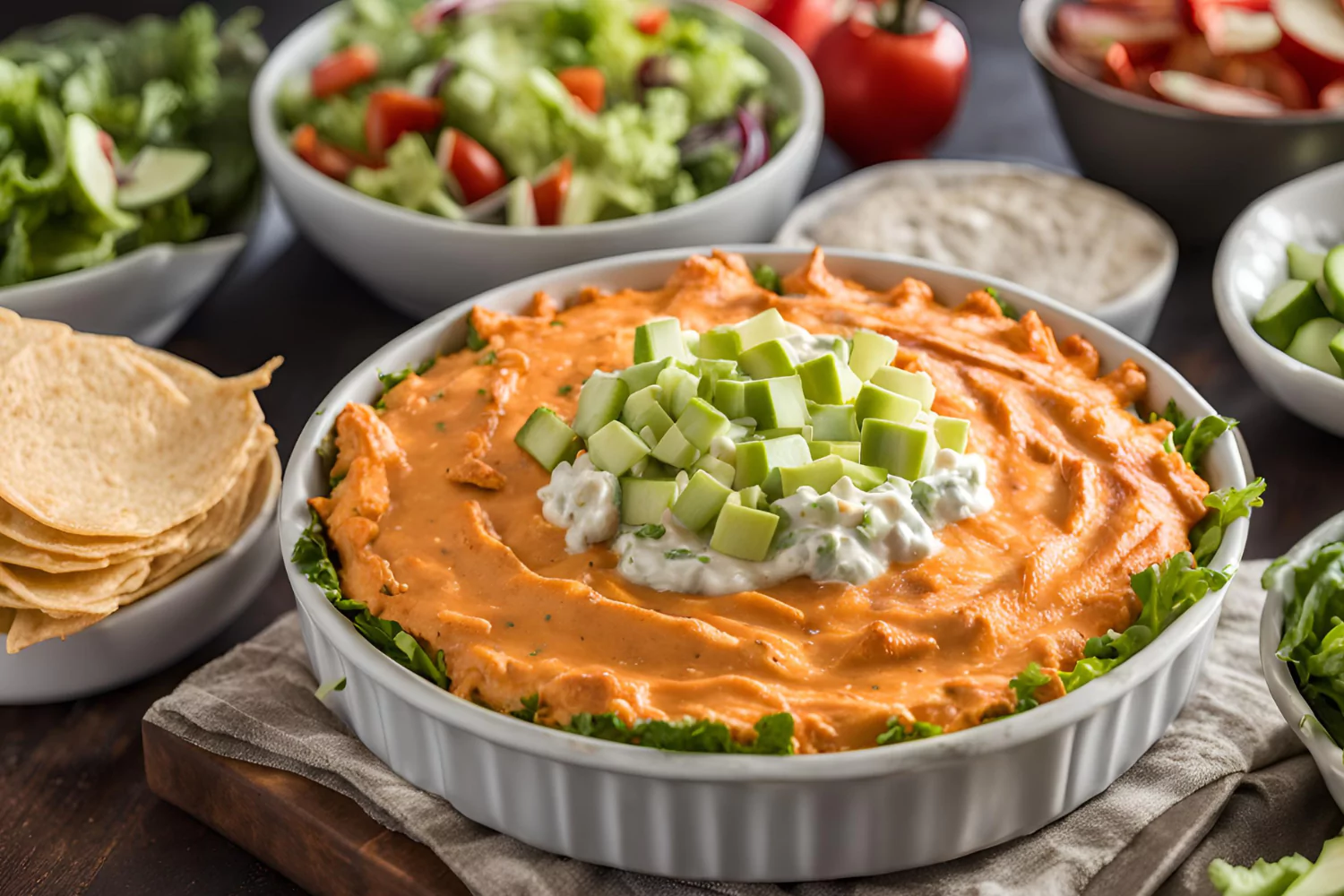 What goes good with buffalo chicken dip?